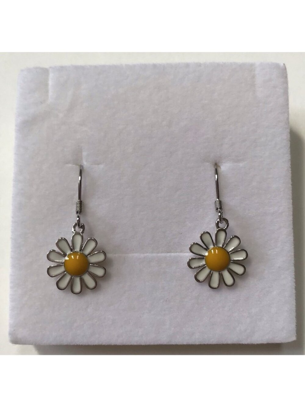 Sterling Silver Daisy Flower Earrings Romantic Work